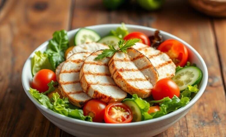 Fresh Grilled Chicken Salad For Lunch